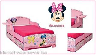 Disney Minnie Maus Bett Kinderbett Juniorbett 2 Bettkästen + Regal