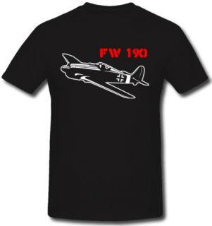 FW 190 Deutsche Luftwaffe WL WH Jäger T Shirt *1039