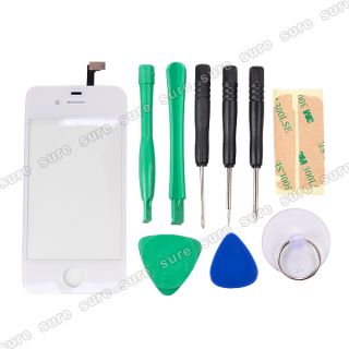 Glas Display fuer iPhone 4 4G Weiss Touch Screen Front SCHEIBE
