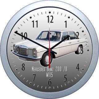 Klassische Wanduhr mit Motiv Mercedes Benz 200 /8 Uhr