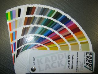 Ral Karte, RAL Farbfächer, neu, jetzt mit 213 Farben