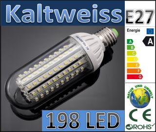 Sparlampe E27 198 SMD LED Strahler Lampe Glühbirne Leuchtmittel 12W
