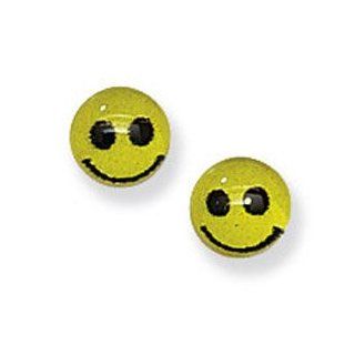 Childrens Gelbe Smiley Ohrringe Schmuck