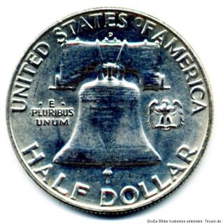 USA   FRANKLIN LIBERTY BELL   Half Dollar 1959   unc.   .900 SILBER