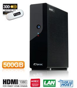Fantec MM HDRL +WiFi Media Recorder 500GB (Aufnahmefunktion; AV in