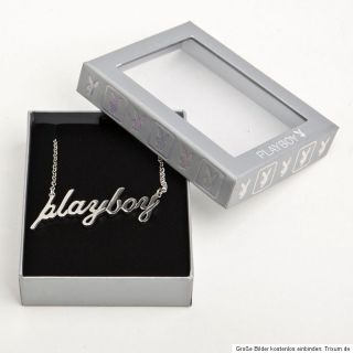 PLAYBOY Bunny Schrift Kette NEU OVP mit Hologramm und Geschenkbox