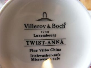 Villeroy & Boch TWIST ANNA Coffee Mug Cup Blue China White