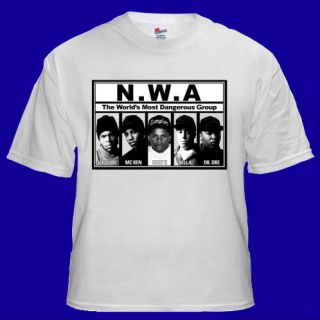 NWA Rap Hip Hop Eazy E Cube Dre Music T shirt S M L XL