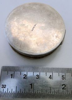 ANTIQUE sterling SILVER pill BOX SNUFF BOX vintage