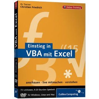 Einstieg in VBA mit Excel. Das Video Training auf DVD Christian