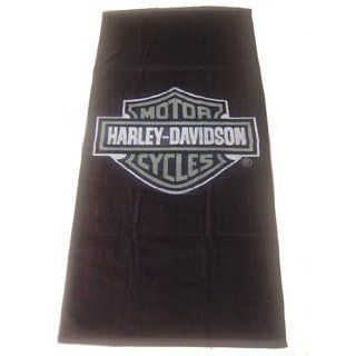 Harley Davidson Badetuch 76x152cm Graues Logo Küche