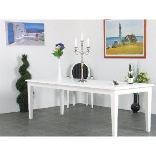 Esstisch ausziehbar Tisch 90x140/195 cm weiß Esszimmer 