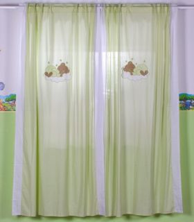 Sleeping Bear, grün Baby /Kinderzimmer Gardinen/Vorhänge blickdicht
