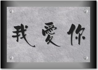 ICH LIEBE DICH   I LOVE YOU chinesische   japanische Schriftzeichen