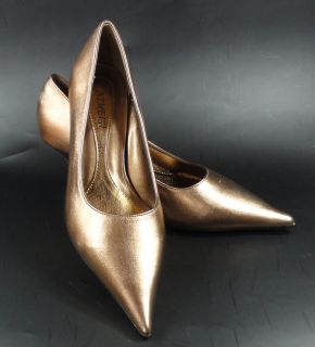 Elegante Damen Abendschuhe Pumps bronze spitz High Heels 35 36 37 38
