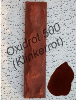Oxidrot   Klinkerrot Nr.500, Pulver sehr rein, ergiebig