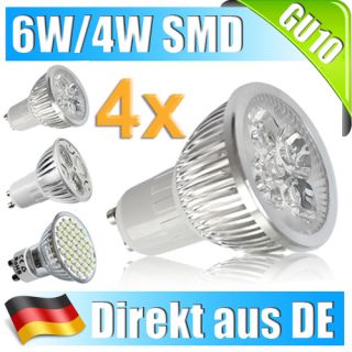 Stücke 4W 6W 48 SMD Warmweiss / Kaltweiss GU10 LED Strahler Lampe