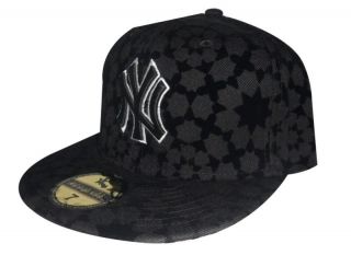 NEW NY New York Black Star Baseball Cap 7 1/2