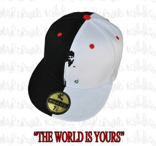 Scarface Tony Montana The World Is Yours White/black fitted Cap 7 3