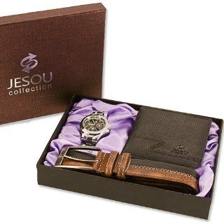Geschenk Präsent Box mit Uhr Brieftasche Gürtel 168 