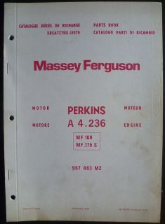 Massey Ferguson Perkins Motor A 4.236 Ersatzteil Liste