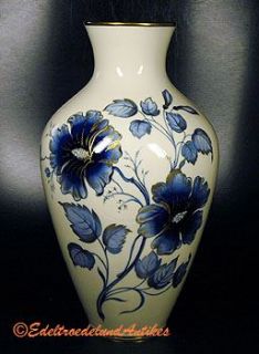 alka Kunst große Prunk Vase SYMPHONIE blautöne