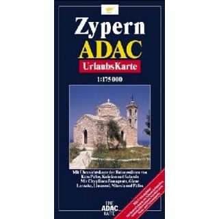 ADAC LänderKarte Zypern 1  175 000 Mit Übersichtskarte der