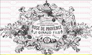Shabby Vintage Parfum Französisch Label Bügelbild 263