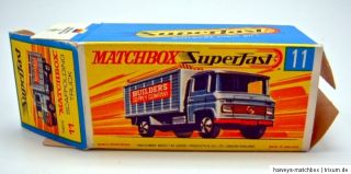 Matchbox Superfast 11A Scaffolding Truck leere originale Box