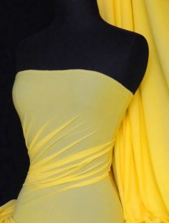 Yellow 4 way stretch light jersey fabric material