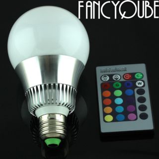 10W E27 RGB LED Farbwechsel Lampe Birne 85 265V + Remote Control SLM