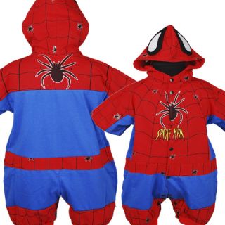 D267 Spiderman Baby Boys Romper One Piece Outfits Fancy Costume