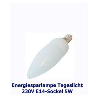 Energiesparlampe 230V E14 Sockel 35mm 5W 220 Lumen Tageslicht 