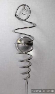 Deko  Spirale, Metall mit Glaskugel 43 cm, NEU
