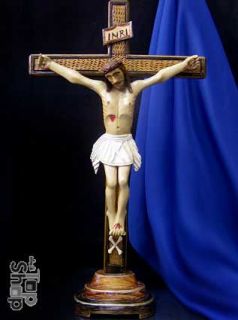 JESUS CHRISTUS Kreuz  GOTT Kruzifix Handgeschnitzt Religion
