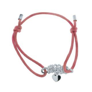 Tuscany Silver Unisex Armband rosa Kabel Süßigkeit Seil mit Silber