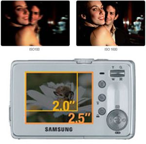 Samsung S750 Digitalkamera (7 Megapixel, 3 fach opt. Zoom, 6,4 cm (2,5