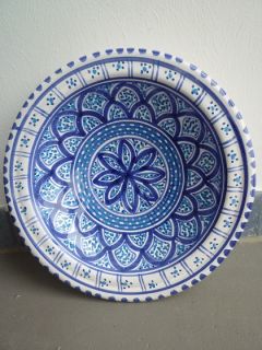 Keramik Teller Tief Blau Orient Marokko Orientalische