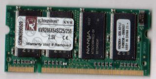 Kingston KVRX64SC25/256 256MB DDR 266 PC 2100S CL2.5 SODIMM