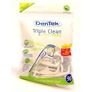 Dentek Floss Picks Triple Clean 90s Bagged (Zahnseide) 