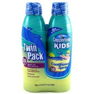 Coppertone SPF# 50 Continuous Spray Clear Kids Twin Pack (Sonnenspray
