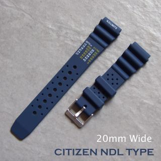 NDL Taucheruhr Uhrenarmband Für Citizen Taucheruhr Blau 20mm Breit