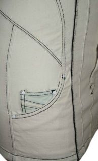 Diesel Kleid Jeans Minikleid Stretch Wamun Weiß S; M #1