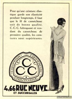 CCC Damenunterwäsche Mieder Orig. Reklame Belgien 1930