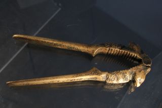 Uralt Bronze Bronce Nussknacker Biedermeier um 1800 Eichhörnchen