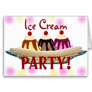 Ice Cream Party, Invitation Card