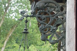 außenleuchte lampen jugendstil bronce drachen art nouveou dragon