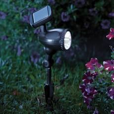 LED Garten Solar Strahler Spotlight Solarlampe Solarleuchte Lampe
