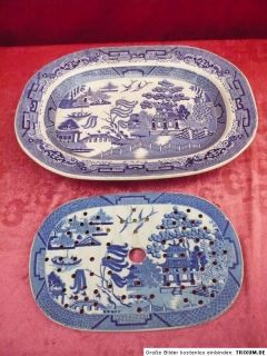 schöne,sehr alte Spagelplatte__engliche Keramik__2 teilig__China