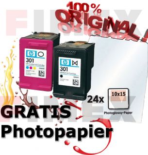 2x Original HP 301 Farbe + Schwarz Tintenpatronen 1000 1050 1055 2050A